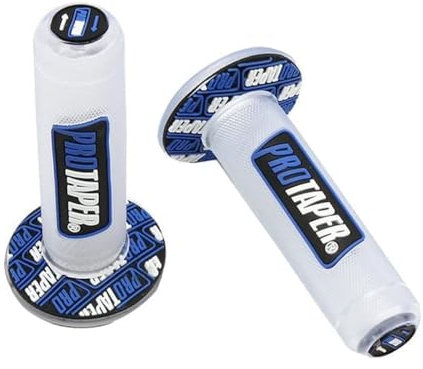 NICOLIE Motorcycle Handle Grips Motocross Grip Handlebar dirt pit bike 7/8 Handlebar rubber Grips - Translucent Blue - 22mm