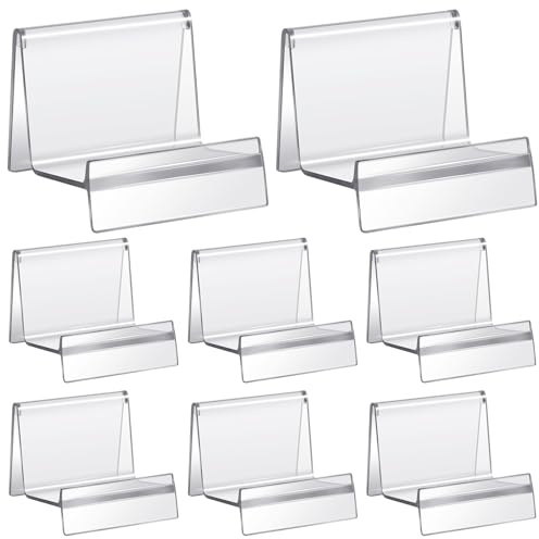Weysat Purse Display Stand Clear Acrylic Handbag Stand Jewelry Wallet Displays Holder Organizer Acrylic Purse Rack for Closet (6 Pcs)
