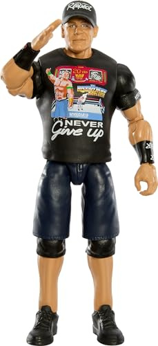 Mattel WWE Actionfigur, Serie #143 John Cena 15,2 cm großes Sammlerstück mit 10 Artikulationspunkten & lebensechtem Look