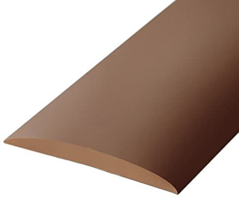 Selbstklebende Übergangsleiste aus PVC für Böden, Kantenstreifen für Teppichverkleidungen, Flache Trennkantenleiste zum Verbinden von Laminatfugen, Länge 100 cm (Farbe: Braun, Größ