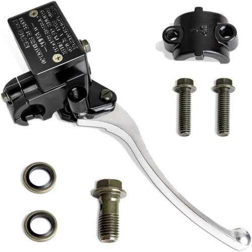 Vatkan Motorcycle brake pump 7/8 brake master cylinder kit handle front right brake lever disc brake suitable for South America and Southeast Asia XRM110 Future Star TRX 250 300 350 450 with screws
