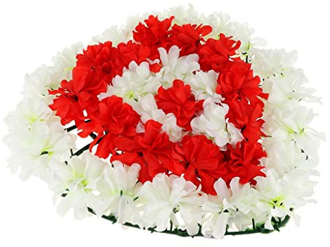 Corona de cementerio de seda artificial, homenaje funerario en forma de corazón para tumba, material de lona, arreglo floral perfecto para decoración de tumbas, color rojo