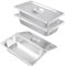 MUNGHOK Juego de 3 cuencos para empanar de acero inoxidable con tapa, 32,5 x 17,5 x 6,5 cm de altura, recipiente gastronorm para empanar y servir