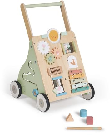 MS BabyWorld – Montessori MAXI – Primi Passi in Legno per Bambini | Carrello Primi Passi con Giochi e Attività | Per Imparare a Camminare | Da +12 Mesi