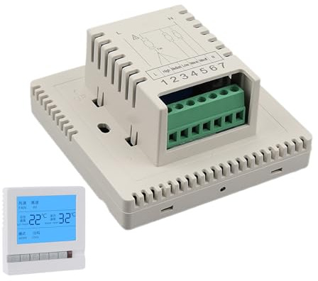 Dmuzsoih Thermostat Domestique | Contrôleur de Chauffage au Sol,Thermostat de Chaudière pour Pièce avec Affichage LCD Précis pour Gestion de Température du Salon et Environnement Domestique