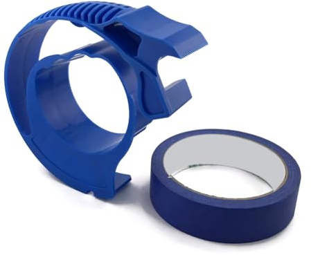 Ujjdwiurgh Dispensador de cinta adhesiva para pintor con herramienta de corte de cinta para reparar y embellecer grietas en azulejos azul