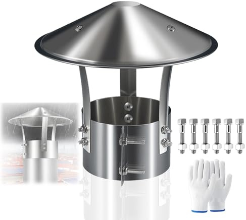 Skorstenshatt, Regnhatt för Skorsten, 75/90/100/125/150/160/180/200/250/315 Mm Runt Avgasskydd I Rostfritt Stål, Ventilationsrörshattar för Kamin(170mm/6.7in)
