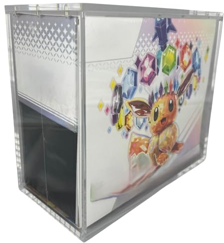 Generico Akryl 5 mm magnetiskt fodral kompatibelt med Pokemon ETB, UV-skydd, reptåligt, damm, skyddsfilm, 300 g, kortspel