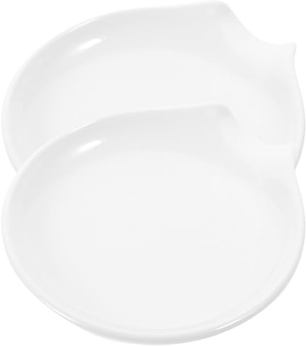 Hemobllo Soporte para Cucharas de Cerámica, Juego de 2 Piezas, Portacucharas para Cocina y Comedor, Reposacucharas para Encimera, Accesorio Práctico para Utensilios de Mesa