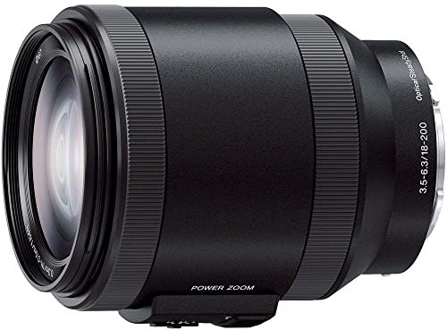 Sony SELP18200 E Mount - APS-C 18-200mm F3.5-6.3 Power Zoom Lens, Black