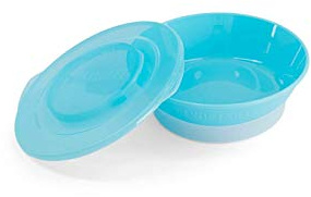 Twistshake Bol pour Bébé avec Couvercle Hermétique – Bol de Sevrage Sans BPA – Assiette d’Alimentation pour Bébés dès 6 Mois – Vaisselle de Formation pour Enfants – Bleu