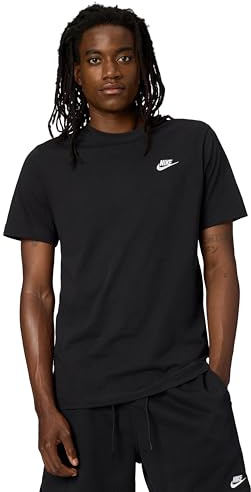 Nike M Nsw Club Tee Maglietta, Black White 01, S Uomo