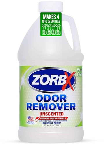ZORBX Unscented Multipurpose Odor Remover –Safe for All, Even Children, No Harsh Chemicals, Perfumes or Fragrances, Stronger and Safer Odor Remover Works Instantly (1/2 Gallon)