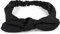styleBREAKER Fascia per capelli da donna in tinta unita con fiocco e fascia elastica, fascia per fronte, fascia per capelli, Pinup, Rockabilly 04026035, colore:Nero