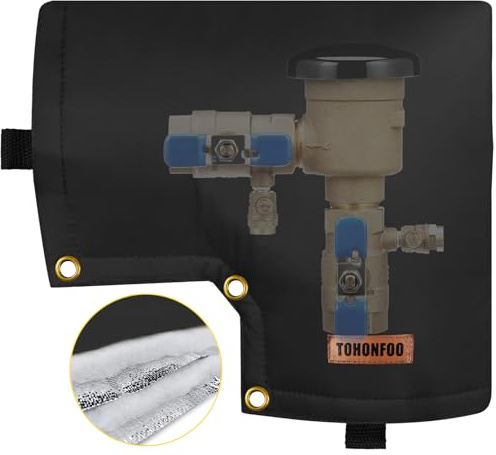 Insulated Pouch (5F) - Pressure Vacuum Breaker Cover - Winter Water Well Pump & Sprinkler Valve Cover - Protects from Severe Snow & Intense Sun