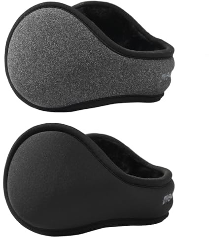 Dwenarry Cache Oreille Homme Hiver Polaire Cache-Oreilles Femme Reglable Chauffe-Oreilles Hiver Chaud Couvre-Oreilles Pliable,2 pièces