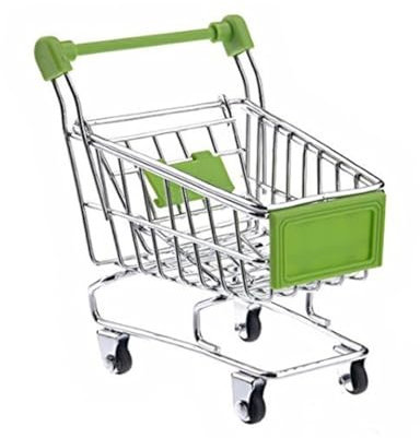 XJKLBYQ Mini Einkaufswagen Maschine Dollhouse Accessorie Kinderspielzeughausmöbel Kreative Speicherwerkzeuge