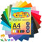 Farbiger A4-Karton, schweres Kartonpapier, 125 Blatt Karton für die Kartenherstellung, Handwerk, Scrapbooking, 25 Farben, 230 g/m² PAC03