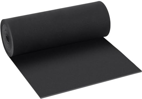 BENECREAT Rotolo di schiuma EVA da 300 x 30 cm, spessore 3 mm, schiuma premium nera per cosplay, carta, scrapbooking, progetti fai da te, artigianato in schiuma