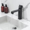 LakeBayMZC Wasserhahn Bad,Wasserfall Waschtischarmatur Bad für Waschbecken,Einhebelmischbatterie Waschbecken mit Auslauf Höhe 110mm,Messing Schwarz Matt