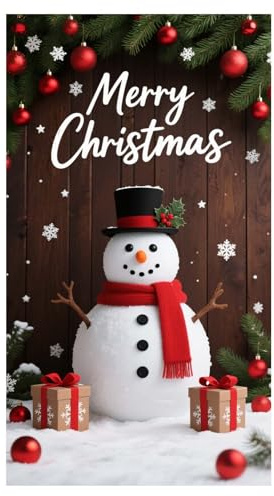 Banner porta Natale coperta, 180 x 90 cm, coperture per porta in tessuto elastico di Natale, porta tele di fondo decorazione per la decorazione interna ed esterna delle vacanze