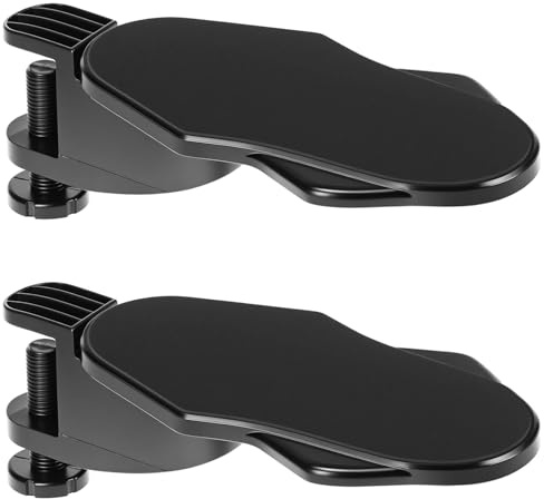 QWORK® Lot de 2 Repose Bras Rotatif 180°, Support Accoudoir et Coude avec Tampon éponge et Construction en plastique
