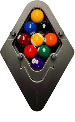 Machined Aluminium Pool Triangle for Consistent Tight Racking,8/9-Ball Pro Precision Billiard Rack,Triangle Billiards Ball Rack,Pool Table Accessory for Billiard Clubs, Bars (A, One Size)