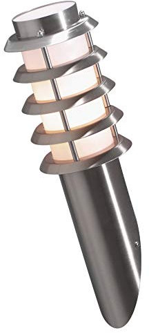 Konstsmide Trento 7560-000 Wandleuchte / B: 13cm T: 15cm H: 40cm / 1xPL11W / IP44 / Edelstahl