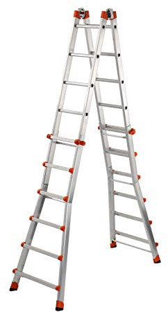 GIERRE AL060 Escalera telescópica multifunción de Aluminio PEPPina EN131 (6+6 peldaños)