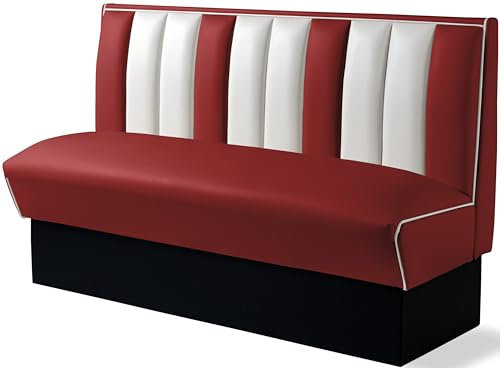 Bel Air Banquette d'angle pour dîner (Ruby/blanc)