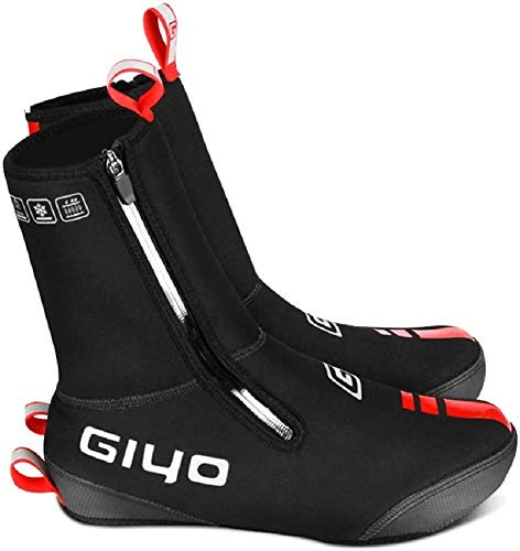 Bprtcra Chaussures De Protection pour Moto Vélo, Cyclisme Couvre-Chaussures Chaud Homme Femme Surchaussures Vélo de Route Vélo VTT Chaussures d'hiver Couverture (XXL)