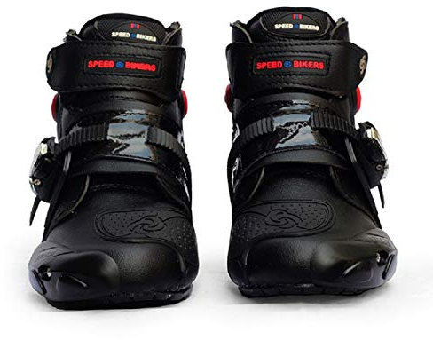 FULUOYIN Motorradstiefel Kurz Motorrad Schuhe Herren Kurzstiefel Sneaker Wasserabweisend mit Hartschalenprotektoren 40-46