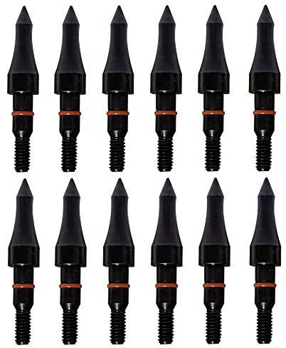 Field Points arrowheads 100 Grains Archery Field Points, 5/16 Steel Screw in Archery Field Tips and Broadheads (1 Dozen 12 PCS)