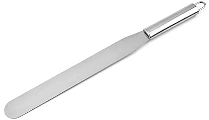 Espátula de acero inoxidable de 10 pulgadas, cuchillo para glaseado para hornear, raspador para cocinar, decoración de pasteles