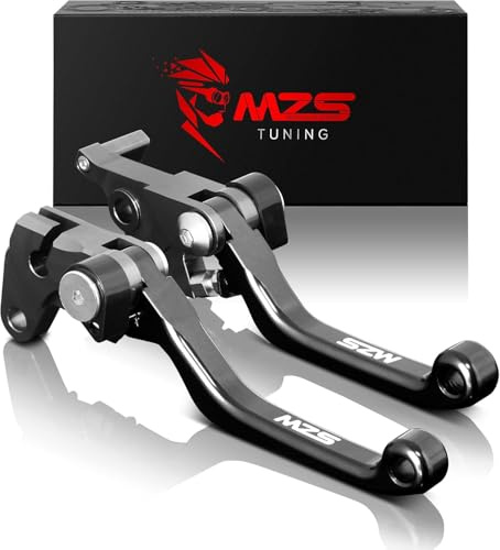 MZS Black Dirt Bike Brake Clutch Levers Pivot Adjustable CNC Compatible with YZ125 YZ250 15-26 / YZ250F 2009-2026 / YZ426F YZ450F 09-23 / YZ125X 17-26 / YZ250X 16-23 / YZ450FX 19-23 / YZ250FX 20-26