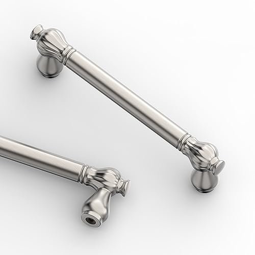 Coinkoly 10 Stück Möbelgriffe Gebürsteter Nickel Küchengriffe 96mm Lochabstand Möbelgriffe Zinklegierung Schrankgriffe Schubladengriffe Griffe für Küchenschränke Türgriffe Küche EU0008