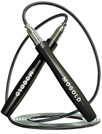 Mogold Profi Springseil für Boxen,Crossfit,300cm Verstellbar Seilspringen für Erwachsene Fitness ｜Hochwertigen Kugellagerkugeln,Rutschfester Metallgriff｜2 Seile in 2,0mm & 3,0mm
