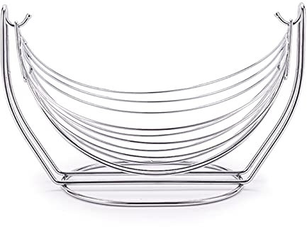 OQHAIR Bol à Fruits Balançoire en métal Panier de Fruits Bol de Rangement Assiette de légumes présentoir Support de Cuisine décoration Plat de Fruits (Couleur : S)