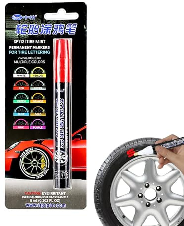 Rotulador de tiza – Rotulador de pintura para neumáticos de coche, resistente al agua, 3 mm, rotulador de pintura de pintura de neumáticos de coche, rotulador permanente para neumáticos de coche