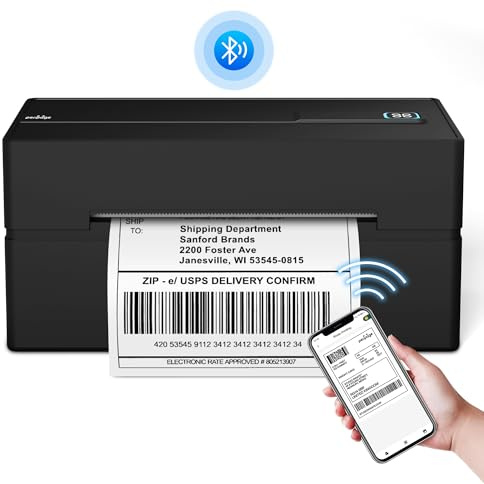 PeriPage Bluetooth Thermal Shipping Label Printer,Wireless 4x6 Shipping Label Printer for Shipping Packages,Support iPhone iPad Android Windows & Mac,Used for Amazon, Ebay,Shopify, Etsy, USPS.