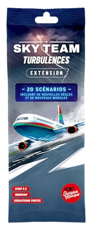Blackrock Games Sky Team TURBULENCES - Extension - Jeu de Société Coopératif | 20 Nouveaux Scénarios, Règles et Modules | 2 Joueurs | Version Française - Scorpion Masqué