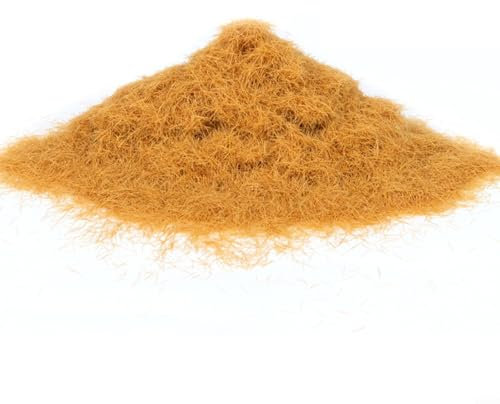 Matériau d'herbe statique pour la construction de paysages, longueur 5 mm, texture sèche morte dans un emballage de 120 g