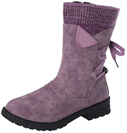 Stivali invernali da donna, impermeabili, impermeabili, foderati, caldi, impermeabili, invernali, colore beige, con chiusura lampo, tacco in pelle, Chelsea Boots alla caviglia, antiscivolo, 35 36 37