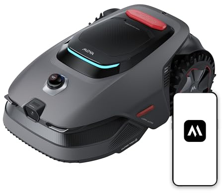 MOVA LiDAX Ultra 1200 Robot Tagliaerba Senza Filo Perimetrale, Consigliato 1200 m², Mappatura Automatica senza RTK con LiDAR 3D 360° e Visione IA, Taglio Bordi 5 cm, Percorso a U Efficace