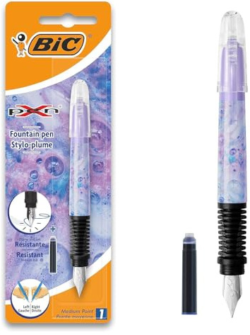 BIC 8794084 Füller x-pen Decors, Medium, Dekor Music, Blister à 1 Stück, schwarz