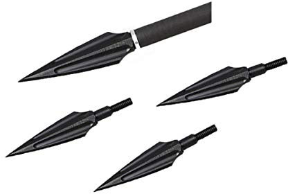 Eva Shop® 3 Stück Premium Carbonstahl Pfeilspitzen Jagdspitzen - Turnier Jagd Recurve Compound Bogen und Armbrust Broadhead für Carbonpfeile, Alupfeile und Fiberglaspfeile Versand aus BRD