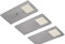 Rolux DF-1909 3er Set LED Unterbauleuchte silber 3W warmweiß mit dimmbarem Infrarot (IR) Schalter mit passendem Trafo Konverter aus Aluminium nur 5mm flach z.B. zum Ausleuchten der Küchenarbeitsplatte