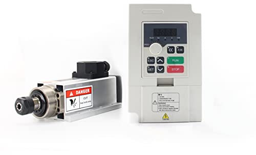 RATTMMOTOR Moteur broche à refroidissement par air 2,2 kW 220 V et onduleur VFD VSD 1000 Hz 2,2 kW 220 V pour machine à graver/fraiseuse CNC