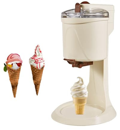 Kindevieft Machine à CrèMe GlacéE Molle, Machine à CrèMe GlacéE Automatique à Faire Soi-MêMe, Machine à CrèMe GlacéE éLectrique De Comptoir pour La Maison, Facile à Utiliser, 220 V