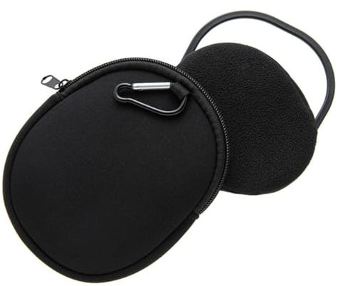 Zeltauto Ultra Compact Lightweight Ear Warmer for Men & Women Foldable Ear Muffer Winter Warm Earmuffs for Outdoor (Black)